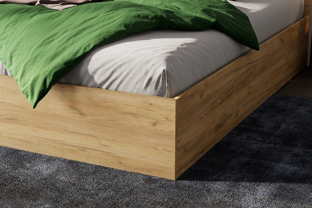 Дольче спальный гарнитур (Дуб Золотой/Белый)