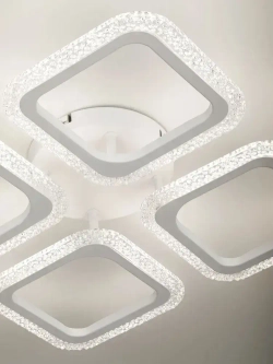 Люстра потолочная светодиодная с пультом ДУ Rivoli белая 64Вт 2800-6300К, светильник на кухню, в детскую, в спальню