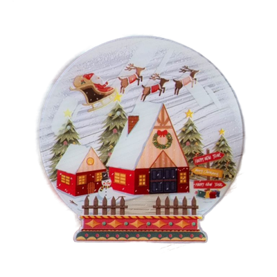 Топпер «Merry Christmas» волшебный шар (Санта над городом)