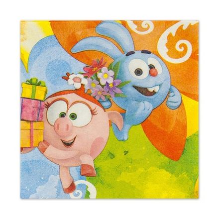 Салфетки "Смешарики" 16 шт 25 см