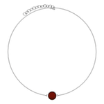 Колье Круг с вишневым янтарем