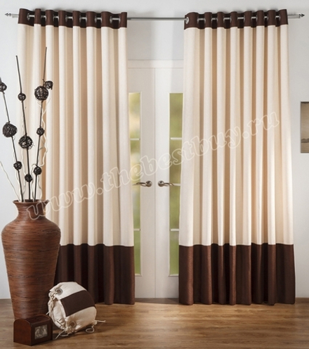 Шторы для гостиной или спальни: Атлант (арт. BL01-09-01) - (230х270)х2 см. - (Возможна высота 250 см.) - коричневые