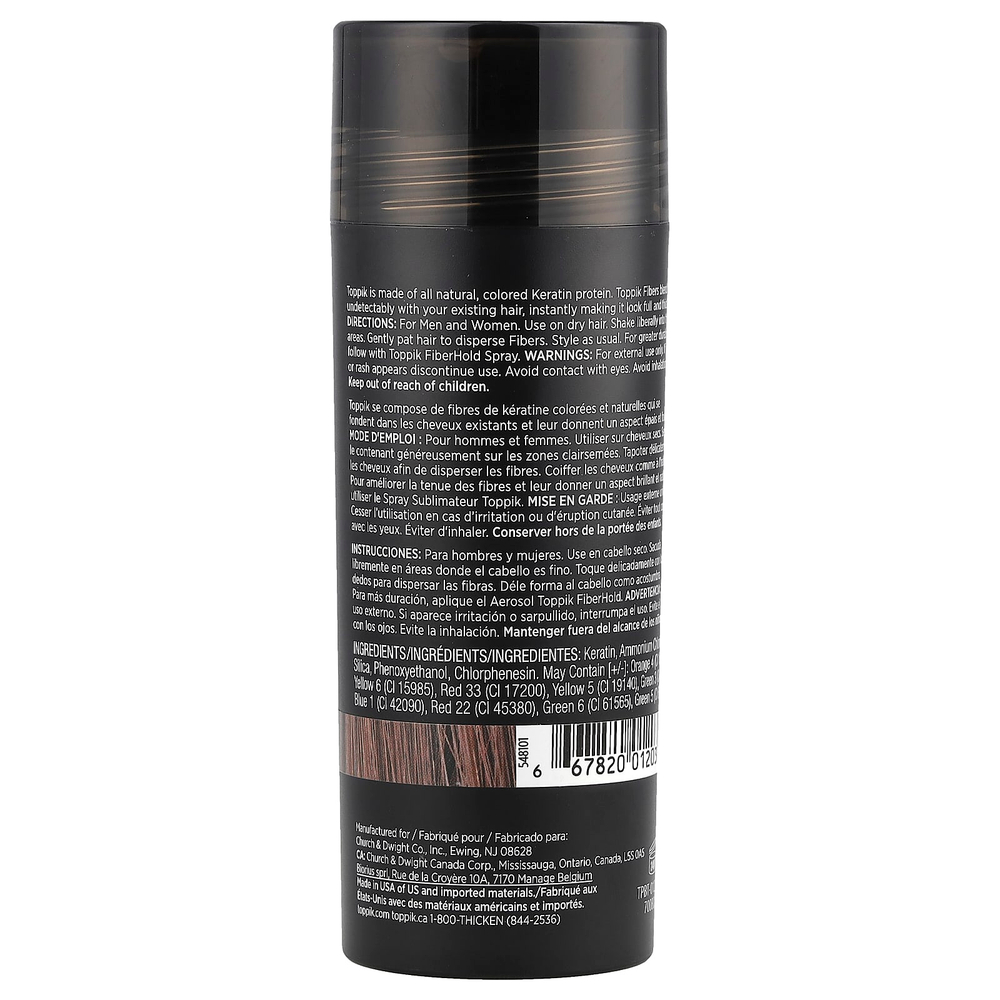 Toppik, Hair Building Fibers, волокна, оттенок коричневый, 27,5 г