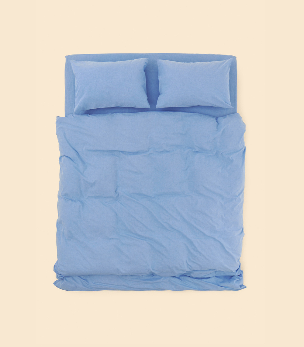 Простыня - Melange Smoky Blue - 230x260 (без резинки)