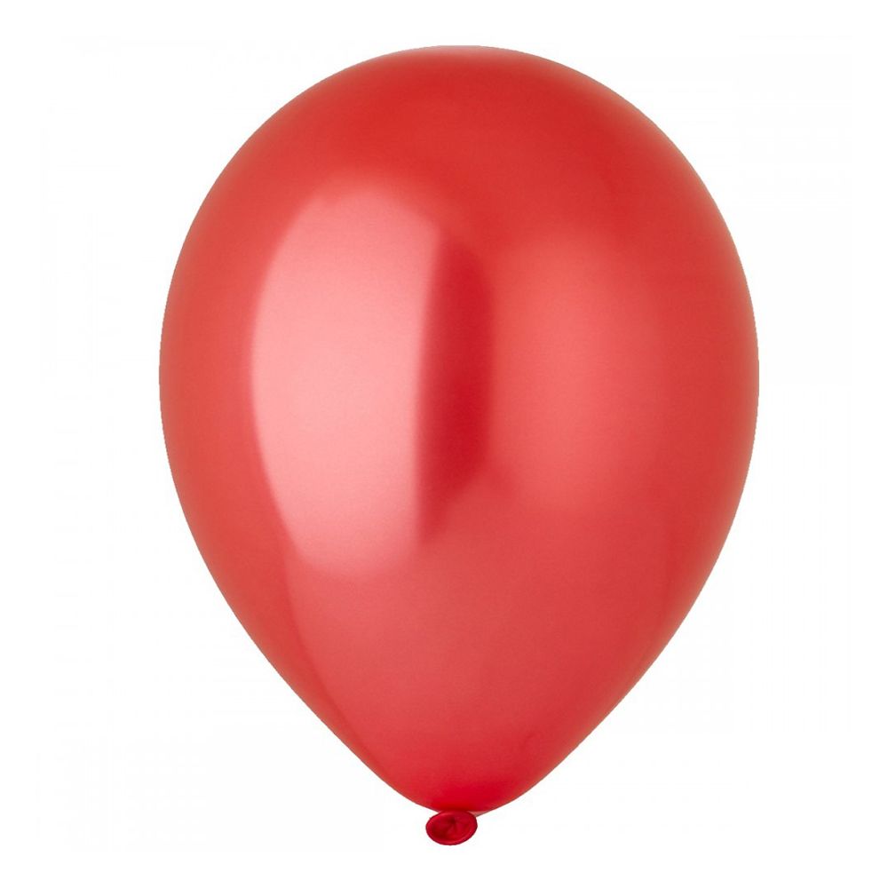 Воздушные шарики MC-Basir цвет красный металлик, 100 шт, размер №12