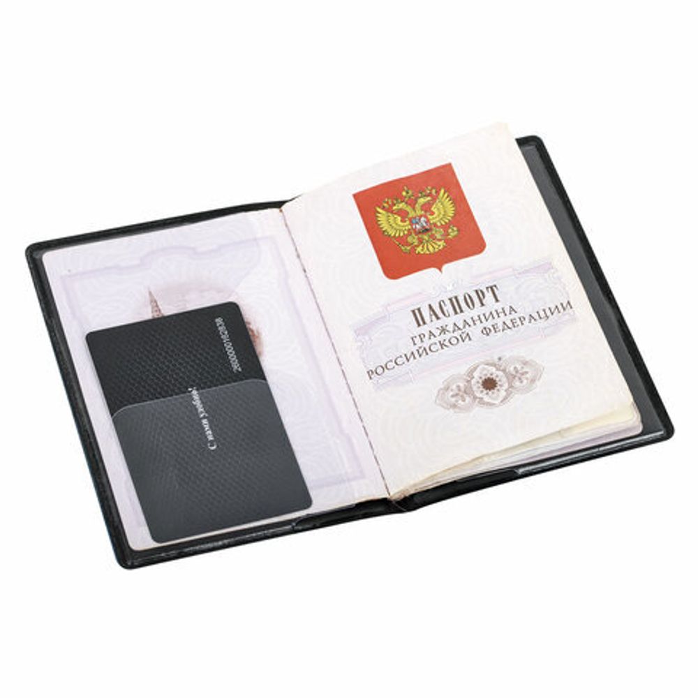 Обложка для паспорта, мягкий полиуретан, "PASSPORT", нежно-розовая, STAFF, 238403