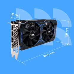 Видеокарта CBR RTX3050 8Gb GDDR6, 128bit, 1552-1777Mhz, 3*DP + 1*HDMI 2.1 + 1*DVI, 130W, Ret [VGA-STX3050-8G-RTL]