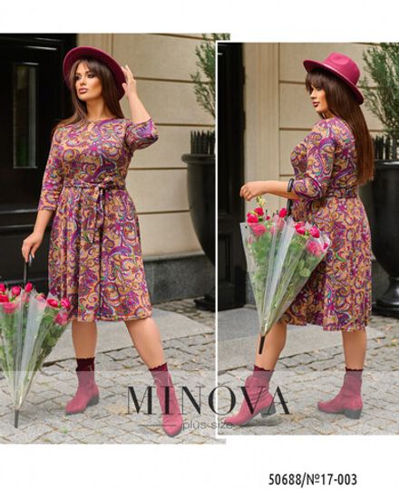 Платье 17-003-Коричневый Minova Фото 1