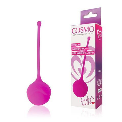 Розовый вагинальный шарик Cosmo (Цвет: розовый)