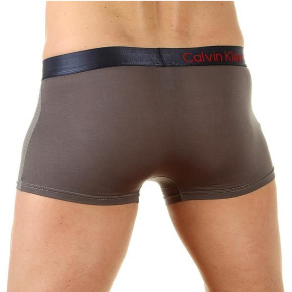 Мужские трусы боксеры серые Calvin Klein Boxer со вставкой