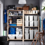 Мусорный ведро IKEA HALLBAR (ХОЛЛБАР), Светло-серый, 22 л