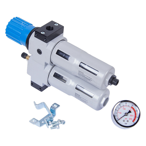 МАСТАК (690-31) Фильтр влагоотделитель с редуктором и лубрикатор 3/8", 16 бар