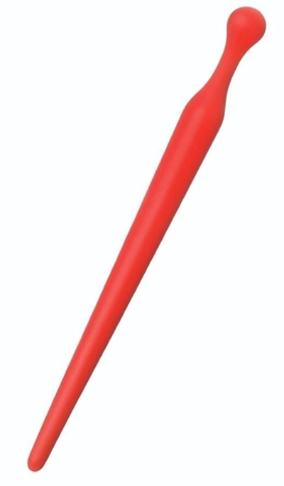 Красный силиконовый уретральный плаг - 10 см.