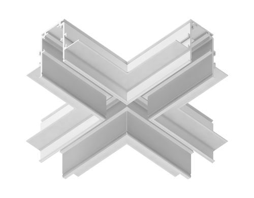 Коннектор х-образный для встраиваемого шинопровода Magnetic GL3357 WH белый 170*170*46,8