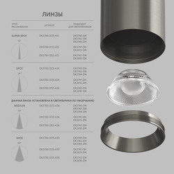 DK2610-DN Накладной светильник SHINE TUBE со светодиодом, D70*H80, IP20, 3000К, 10W, RA?90, темный никель, алюминий