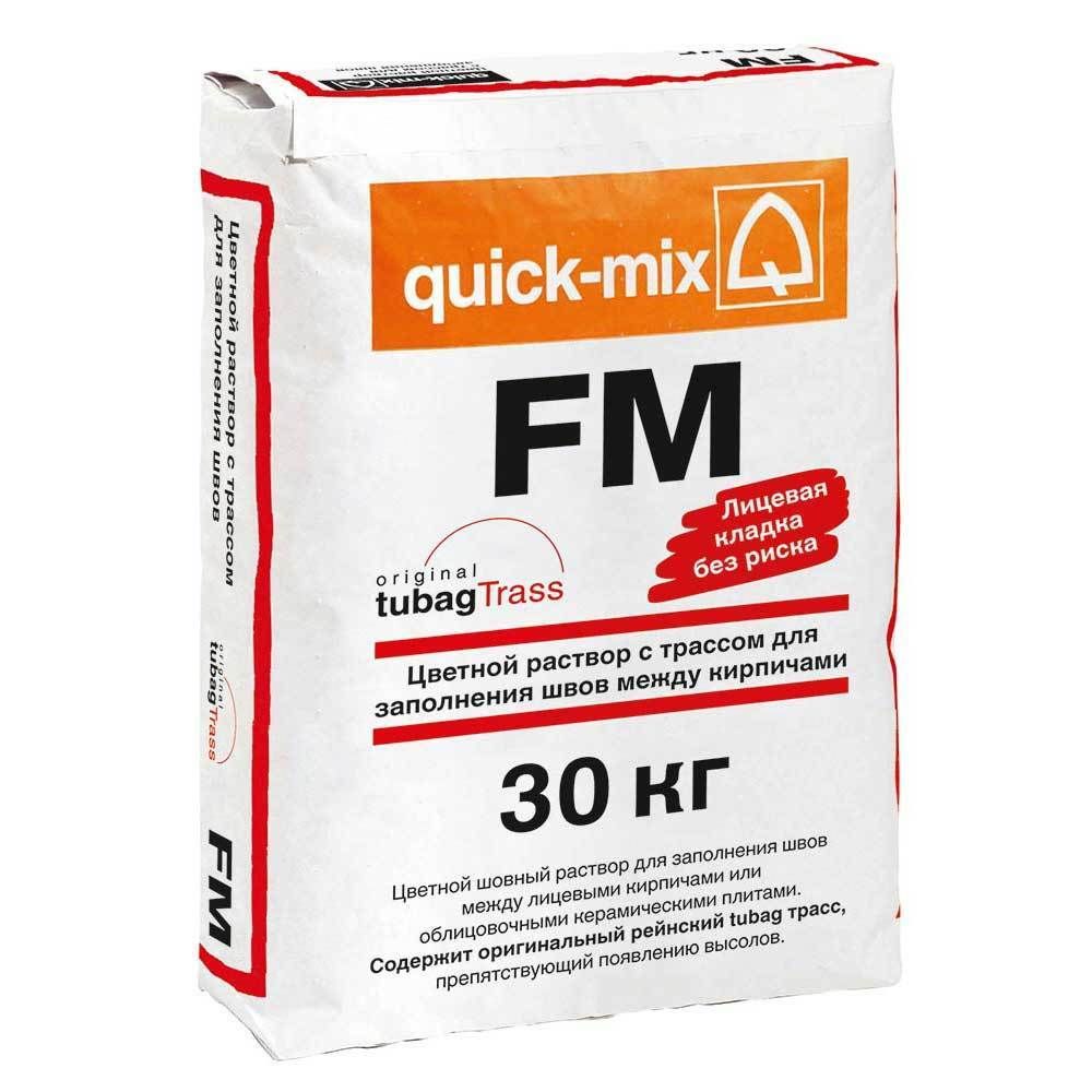 Quick-Mix FM.E, антрацитово-серая, мешок 30 кг - Цветной раствор для заполнения кирпичных швов