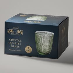 НАБОР СТАКАНОВ "TEMPO" GREEN 4 ШТ./300 МЛ