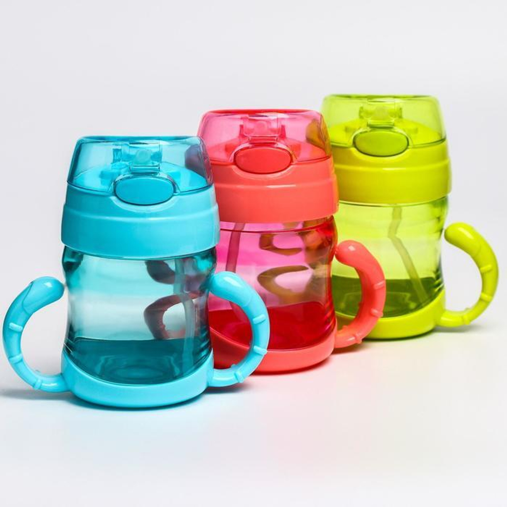 Поильник с трубочкой, 150 мл, от 9 мес., цвета МИКС 1578620