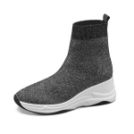 DG Stretch & Sock Boots Women"s Black/Gunmetal