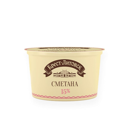 Сметана Брест-Литовск 15% 180 гр