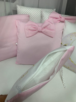 Комплект в кроватку 18 предметов "Совушка розовый", сатин