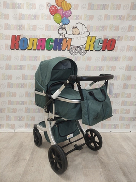 Коляска трансформер Farfello Aimile Original New Silver Вечнозеленый