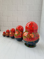 Матрёшка "с лесными дарами" пузатая 5мест