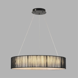 8371/40L LEDIO LN26 258 черный, металл/текстиль/силикон Люстра подвесная LED 40W 3000/4000/6000K 220V KAVA
