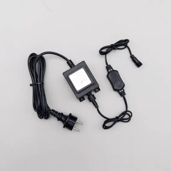 Трансформатор 60W с выпрямителем 24В., до 1000 LED, провод черный Каучук, IP65, LTC (PTR60-3A)