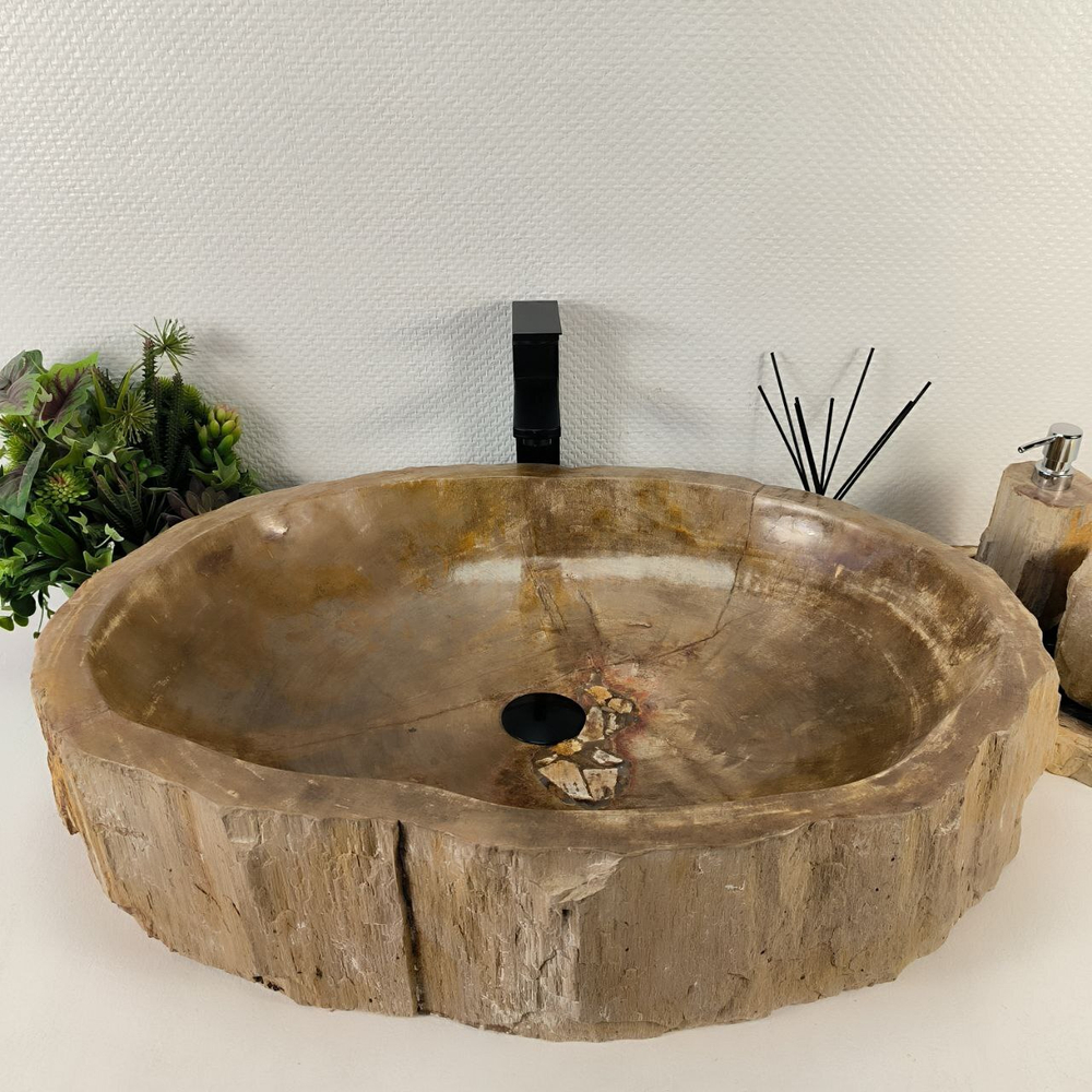 Раковина из окаменелого дерева OD-64829 73*52*16 0178