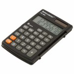 Калькулятор карманный BRAUBERG PK-865-BK (120x75 мм) 8 разрядов двойное питание черный (2 штуки в упаковке)