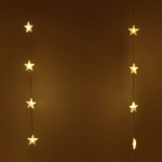 Гирлянда для дома ЗАНАВЕС «Звезды» ш3* в1 м 80 ламп LED, прозр. пров, 8 реж,IP-40, Теплый белый (возможность соединения)