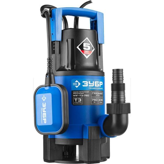 Насос дренажный ЗУБР НПГ-Т3-750