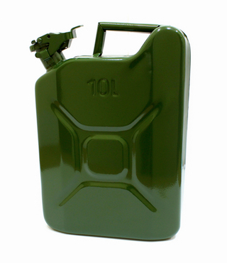 Канистра для топлива 10л  (металл) со стопорным шплинтом на крышке 38603/АТ03336