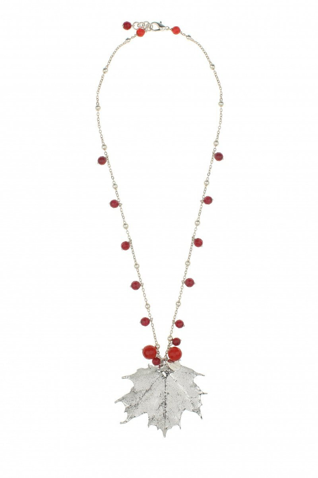 Колье лист Ester Bijoux Амарант CL738-S BW