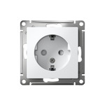 Розетка 1-м СП AtlasDesign 16А IP20 с заземл. защ. шторки механизм бел. SE ATN000145