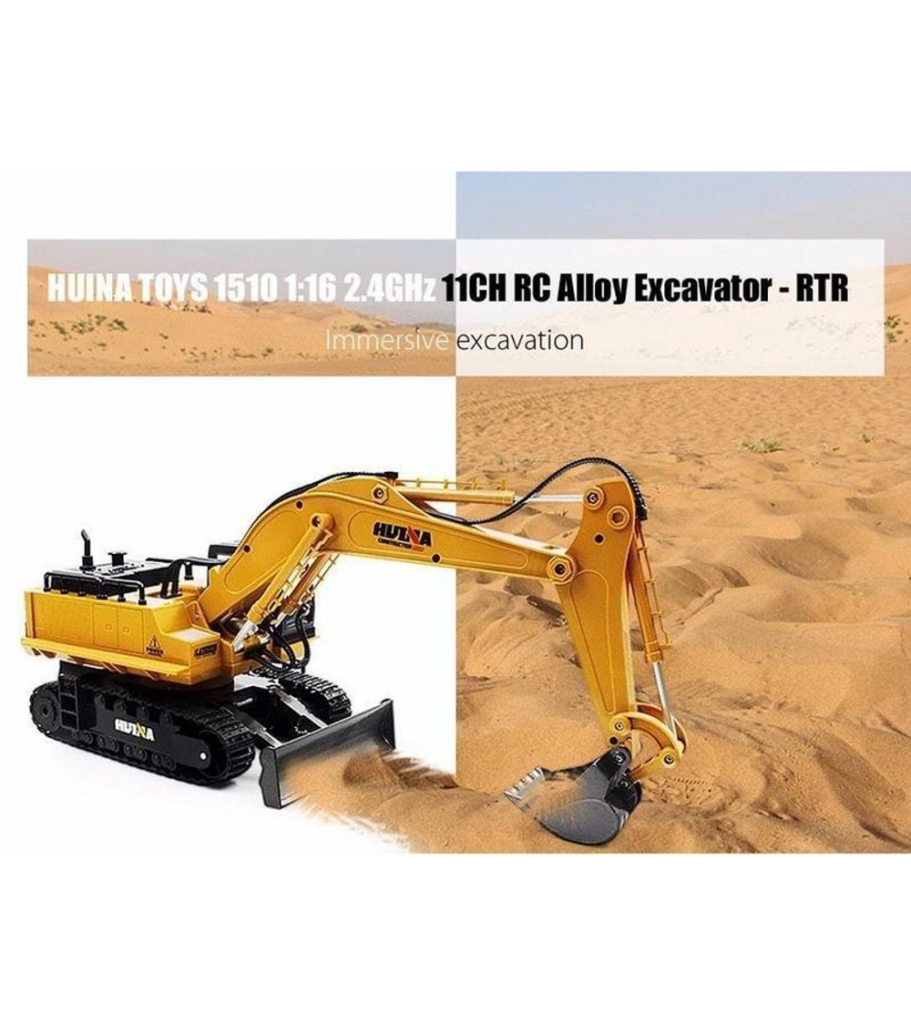 Радиоуправляемый экскаватор HUI NA TOYS 2.4G 11CH 1/16 RTR