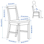 Стул - IKEA PINNTORP, 83х40х49 см, светло-коричневый-каторп натуральный, ПИННТОРП ИКЕА