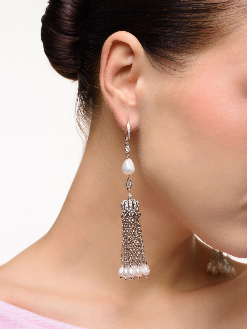 Серьги "Queen pearl" Silver