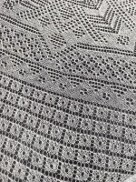 Оренбургский пуховый платок-паутинка А140-01 белый отбеленный