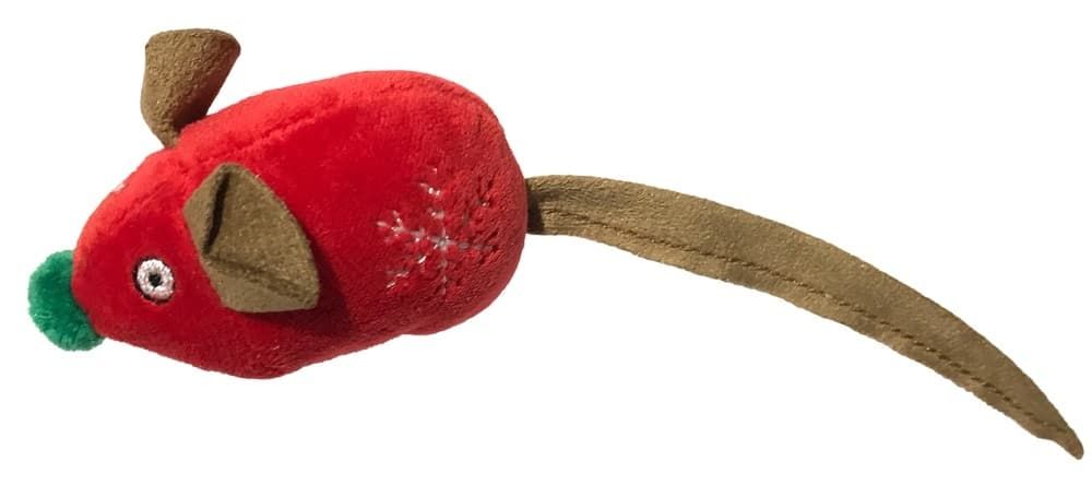 GiGwi 75468 Игрушка д/кошек Кристмасс Мышка со звуковым чипом