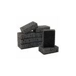 Губки для посуды BLACK 98х66х30 мм, 10 шт., КРУПНОПОРИСТЫЙ поролон/абразив LAIMA, 608648