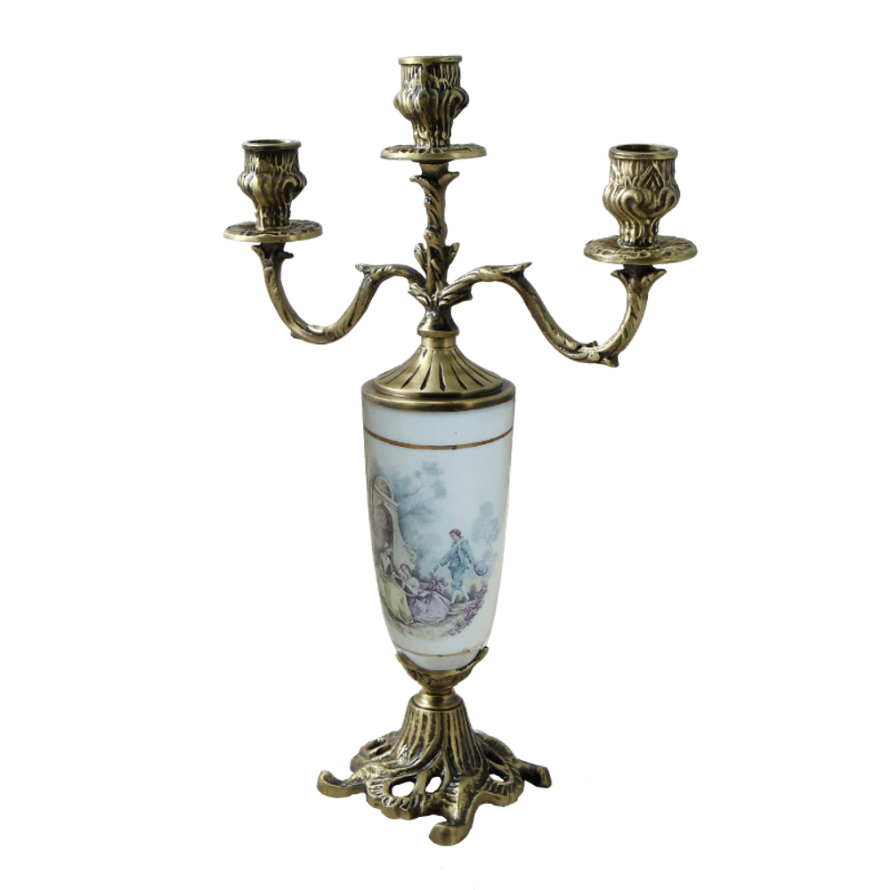 Bello De Bronze Канделябр Триумфато 3-х рожковый, антик