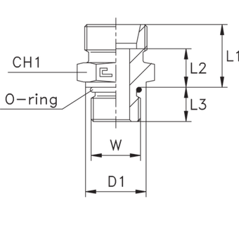 Штуцер FA DS25 UNF 1.1/16 (корпус)