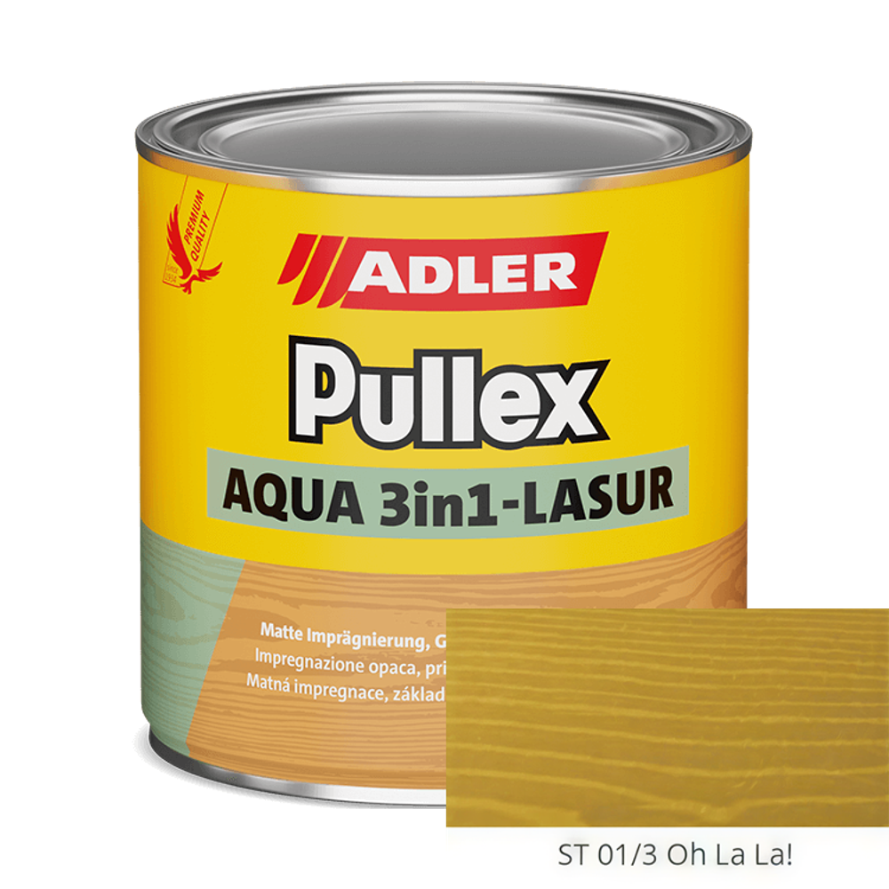 Pullex Aqua 3in1-Lasur - пропитка для дерева три защиты в одной банке | Adler (Австрия)