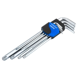 Набор ключей шестигранных 9пр.HEX/TORX, экстрадлинных (Hex: 1.5, 2, 2.5, 3, 4, 5, 6, 8, 10, Torx: T10, T20, T27, T30, T40, T50, T55) Forsage F-5093TXL