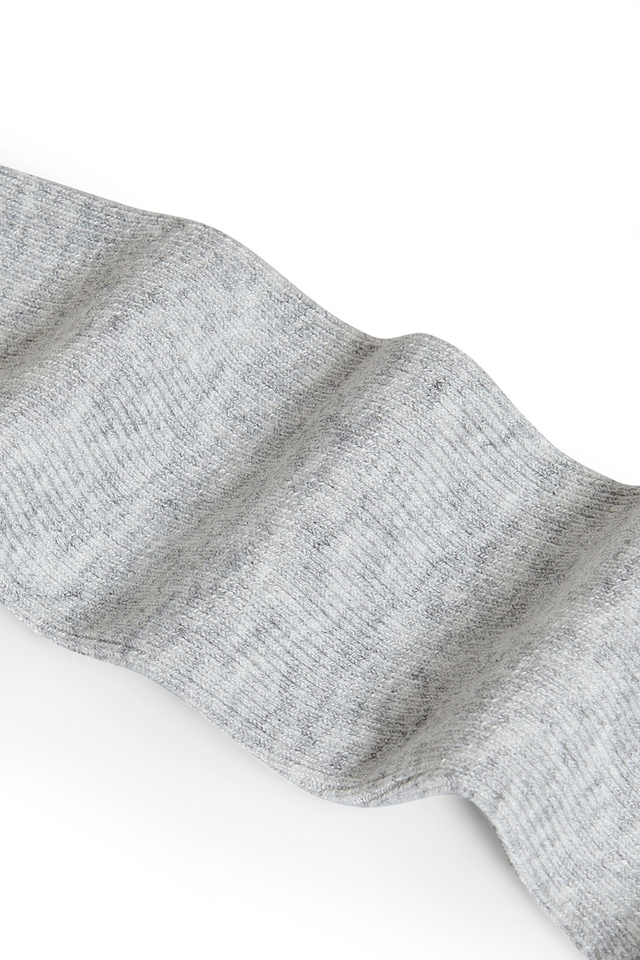 Носки в рубчик длинные с добавлением шерсти Серый меланж