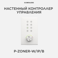 CVGAUDIO P-ZONER-W/IP/B Настенная программируемая панель управления устройствами ZONER, IP/PoE, 8-кнопок, энкодер