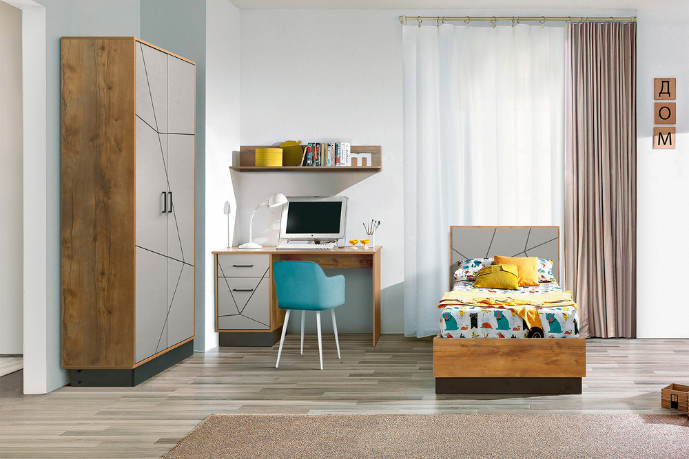 Шкаф комбинированный Гамма 54.14, Таксония, Грей