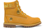 Timberland 6 Inch Premium Waterproof Boots "Wheat Nubuck With Gold Logo" Women"s